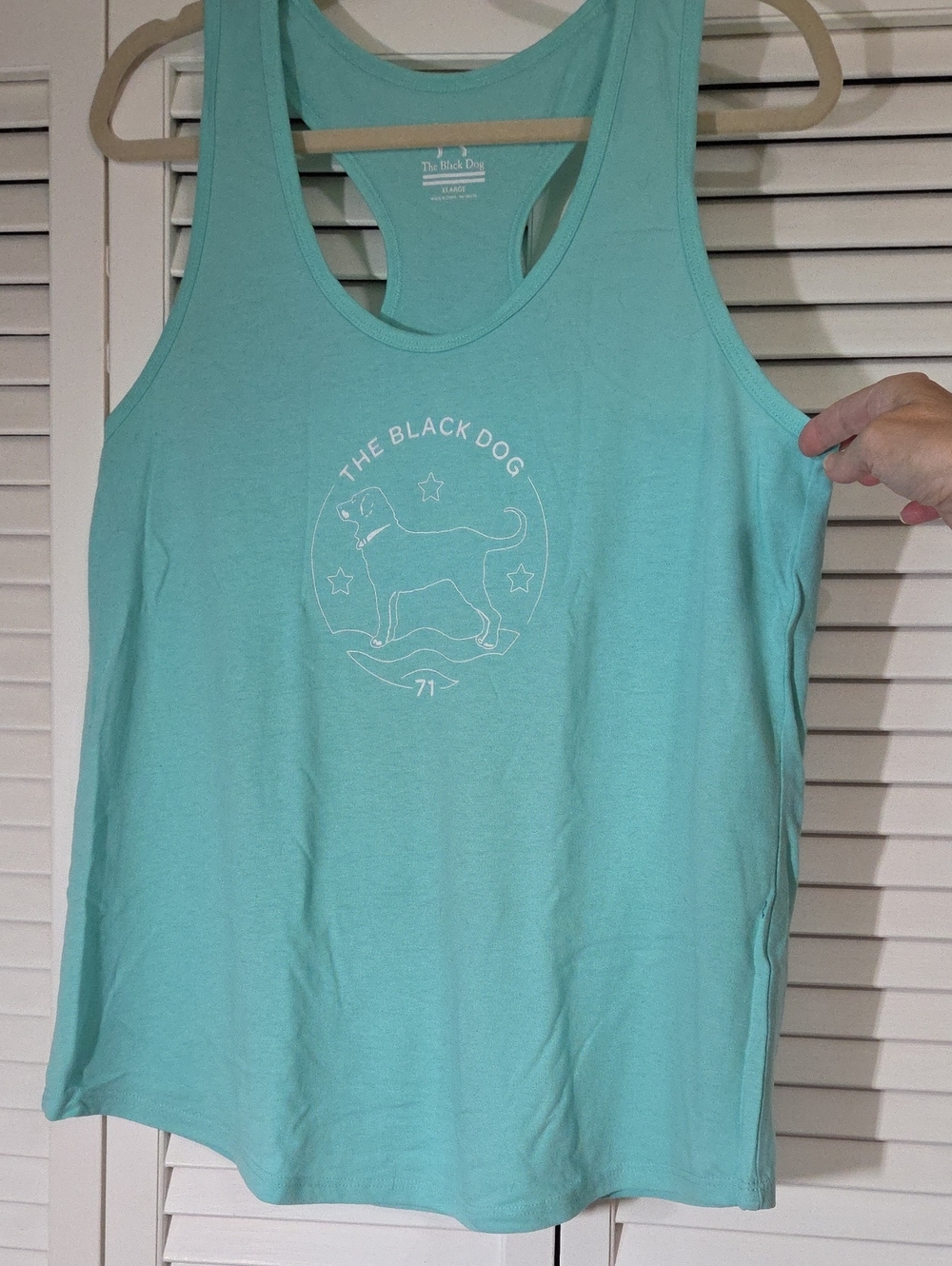 The Black Dog Mint Aqua Graphic Racerback Tank